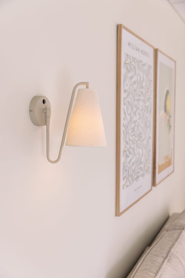 Lou wall lamp, Bouclé white-beige Globen Lighting