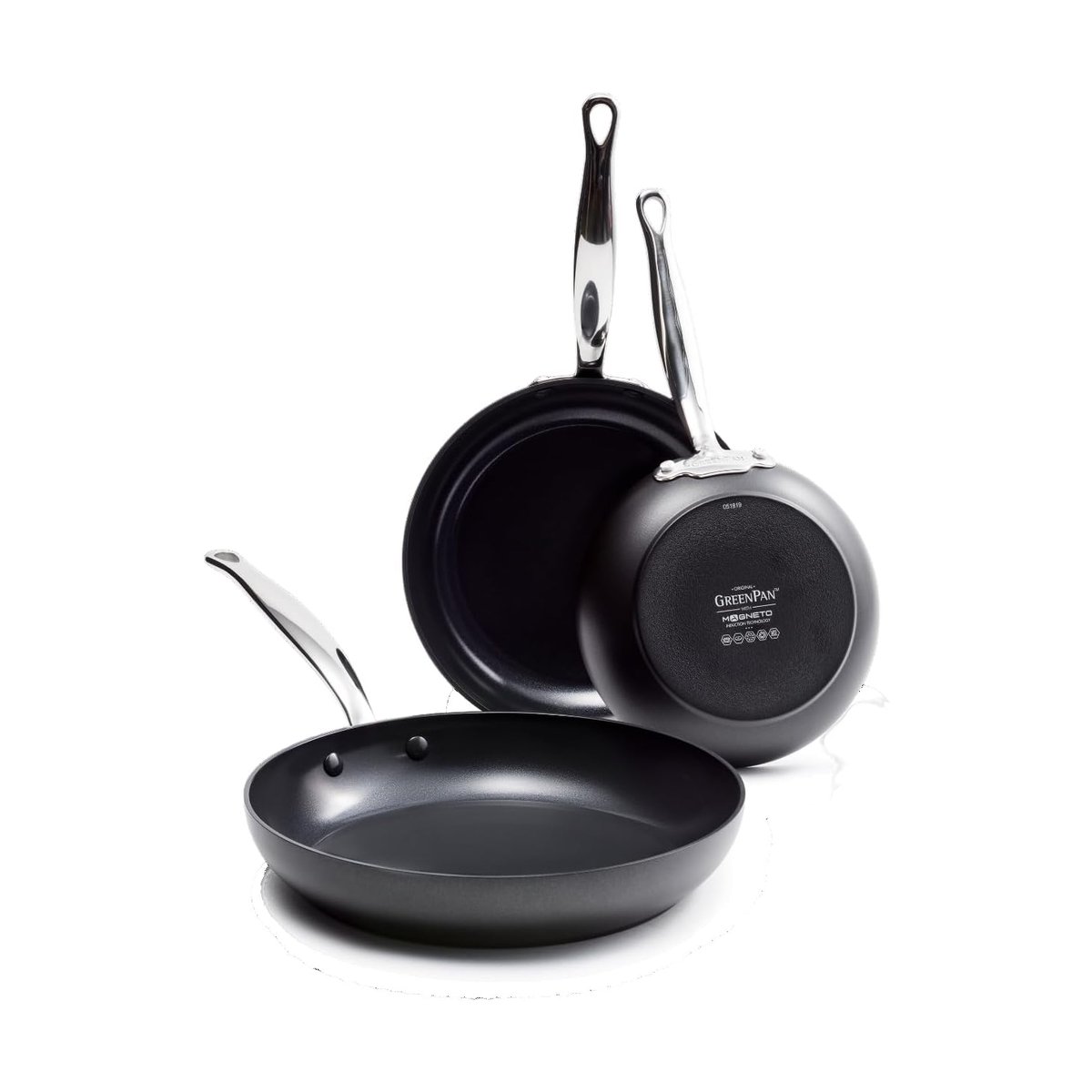 GreenPan Barcelona frying pan set 3 pieces Black