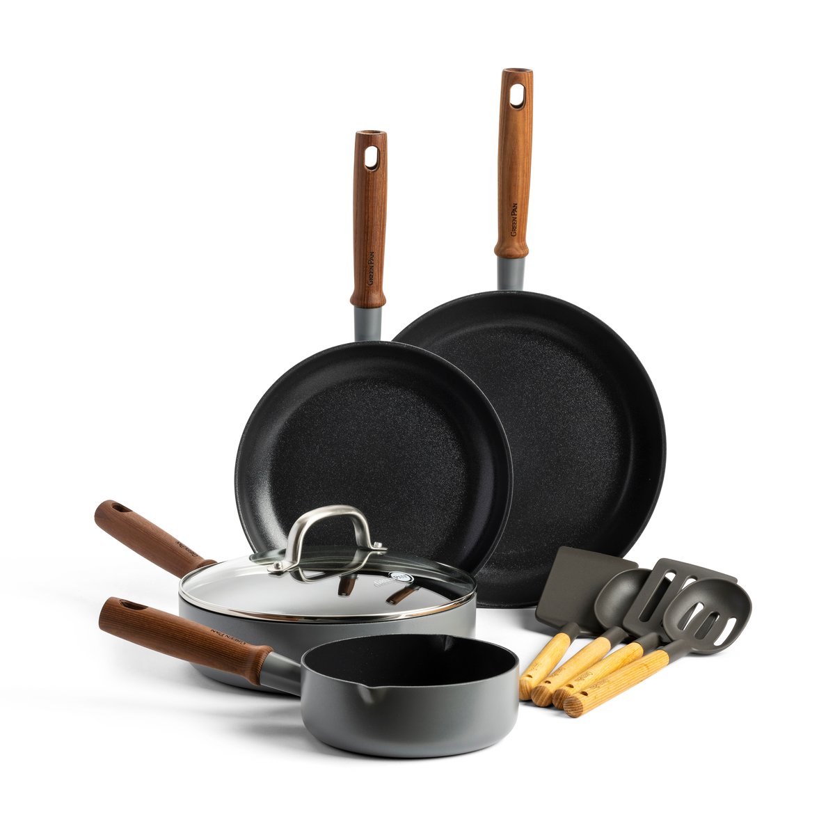 GreenPan Mayflower Pro casserole and frying pan set 9 parts