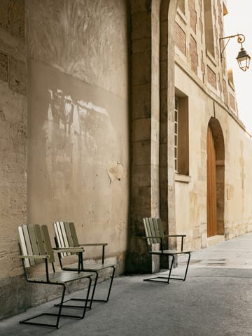 A2 armchair - Light green oak-black base - Grythyttan Stålmöbler