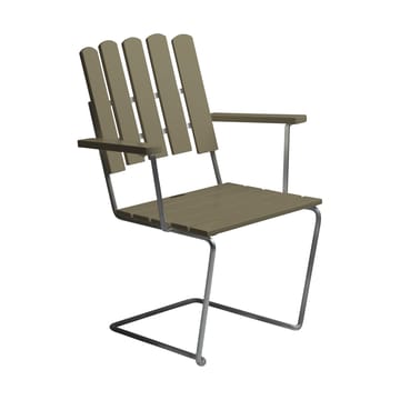 A2 armchair - Light green oak-hot galvanized base - Grythyttan Stålmöbler