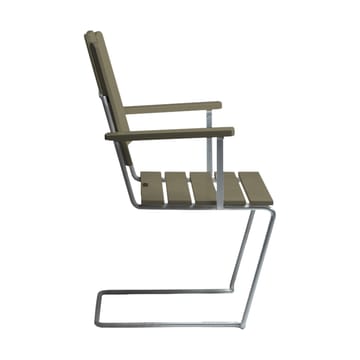 A2 armchair - Light green oak-hot galvanized base - Grythyttan Stålmöbler