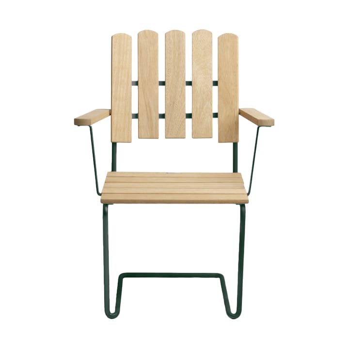 A2 armchair, Oiled pine-green base Grythyttan Stålmöbler