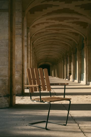 A2 armchair - Oiled pine-green base - Grythyttan Stålmöbler