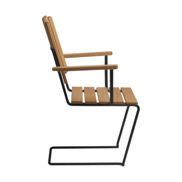 A2 armchair - Untreated teak-black base - Grythyttan Stålmöbler