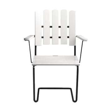 A2 armchair - White lacquered oak-black base - Grythyttan Stålmöbler