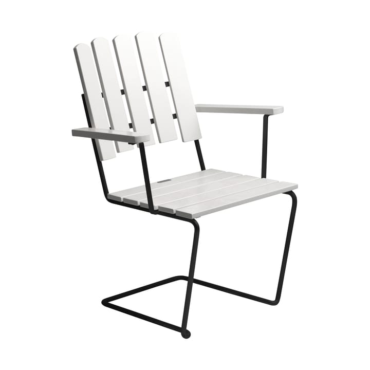 A2 armchair - White lacquered oak-black - Grythyttan Stålmöbler