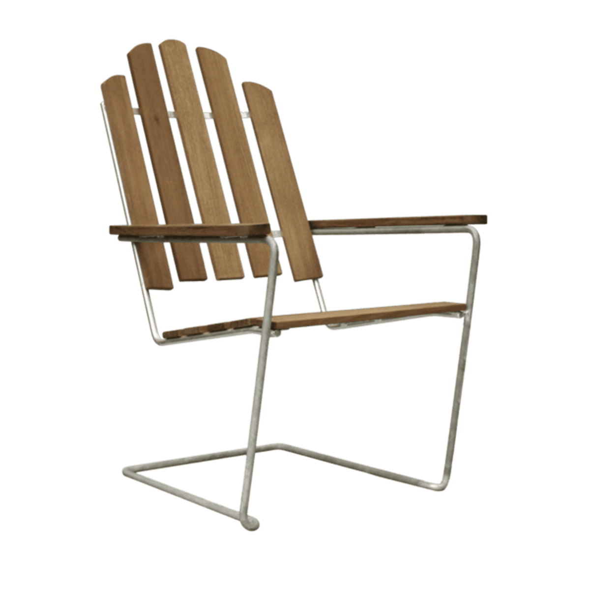 Grythyttan Stålmöbler A3 sun chair Teak-hot-dip galvanized stand