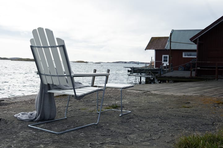 A3 sun chair, White lacquer oak-hot-dip galvanized Grythyttan Stålmöbler