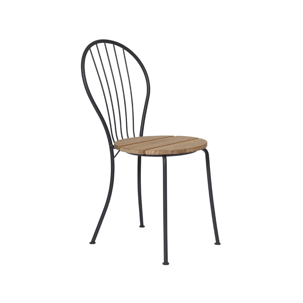 Grythyttan Stålmöbler Akleja chair Teak-dark grey stand