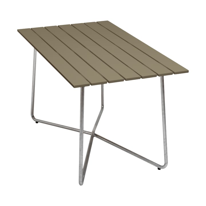 B25A table, Light green oak-hot galvanized Grythyttan Stålmöbler