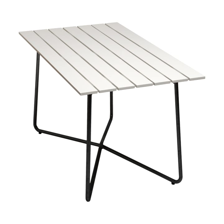 B25A table - White lacquered oak-black base - Grythyttan Stålmöbler