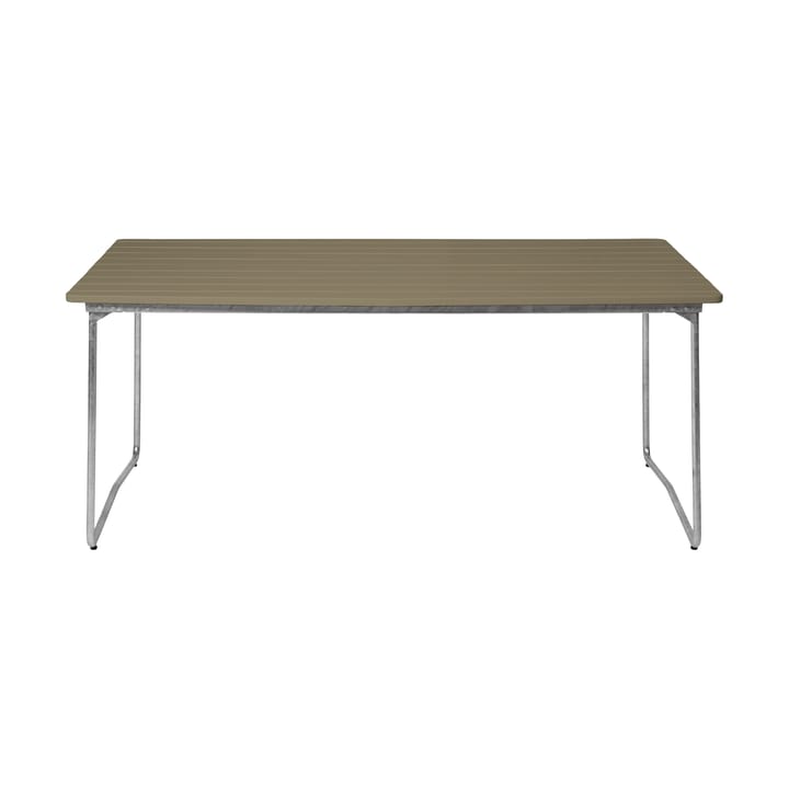 B31 170 dining table, Light green oak-hot galvanized base Grythyttan Stålmöbler