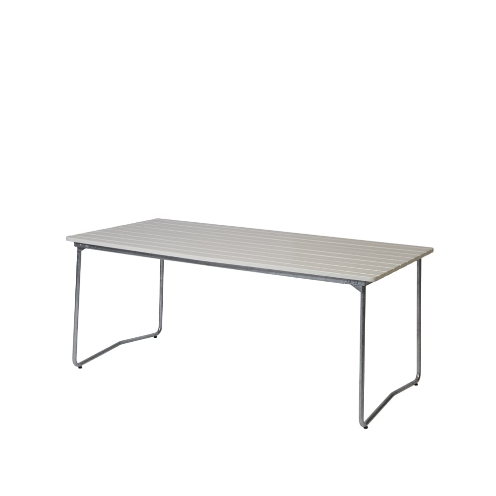 Grythyttan Stålmöbler B31 170 dining table White lacquer oak-hot-dip galvanized