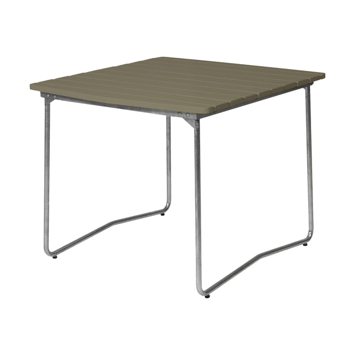 B31 84 dining table - Light green oak-hot galvanized base - Grythyttan Stålmöbler