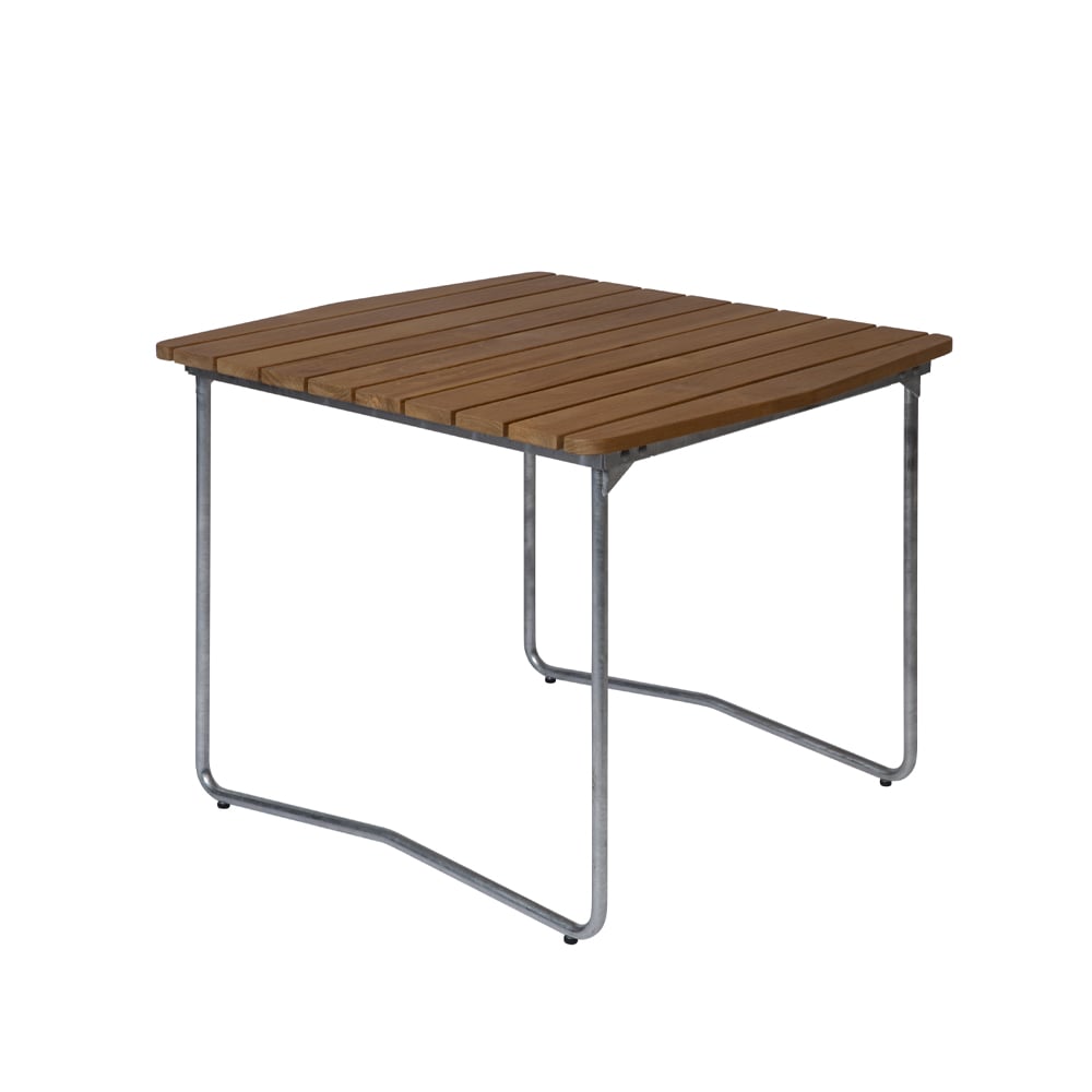 Grythyttan Stålmöbler B31 84 dining table Teak-hot-dip galvanized stand