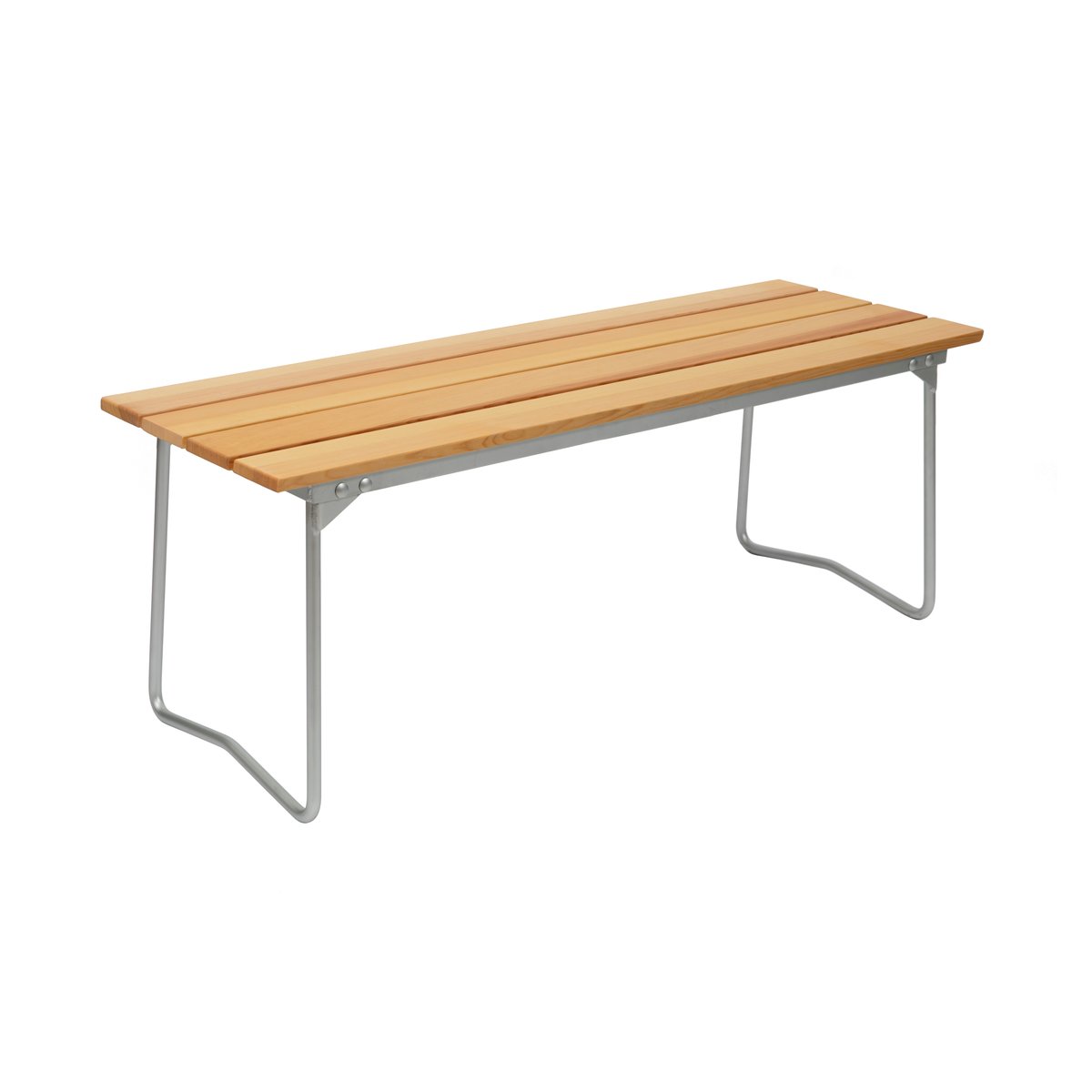 Grythyttan Stålmöbler Bänk 8 bench Pine oil-hot-dip galvanized steel stand