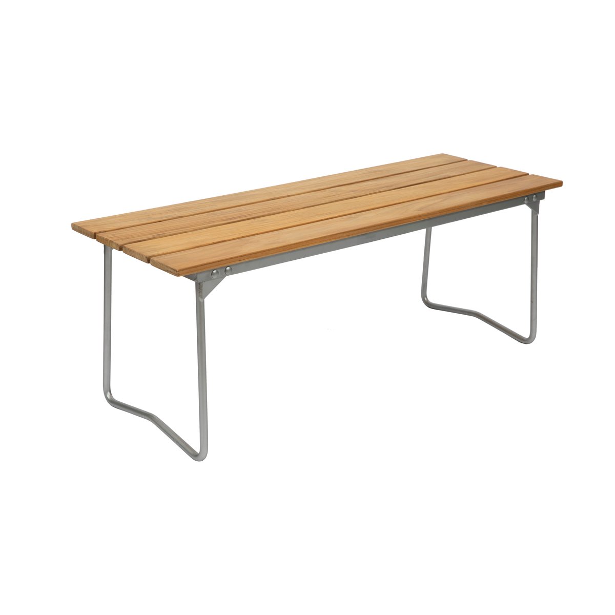 Grythyttan Stålmöbler Bänk 8 bench Teak-hot-dip galvanized steel stand