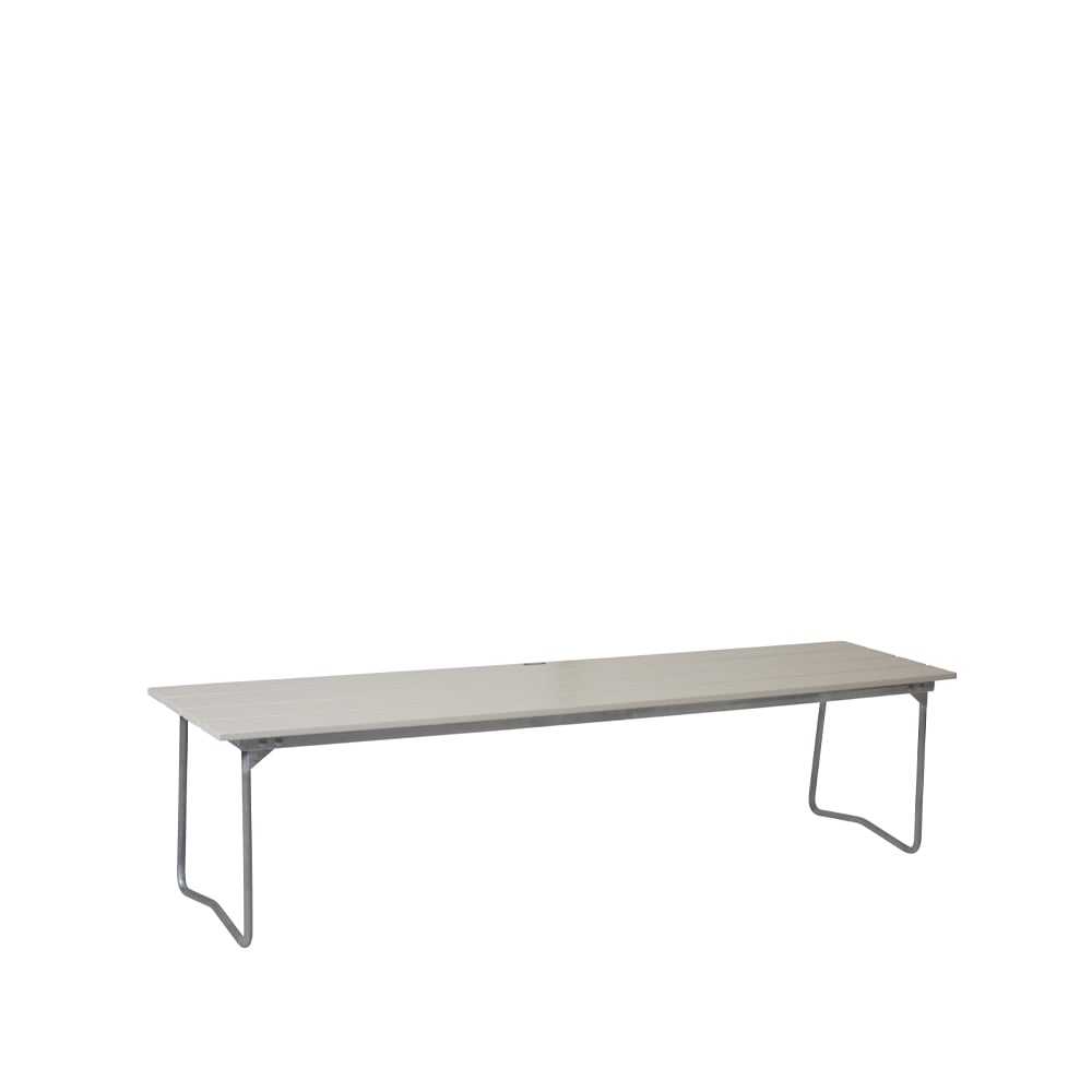 Grythyttan Stålmöbler Bänk 9 bench Oak white lacquer-170 cm-hot-dip galvanized stand