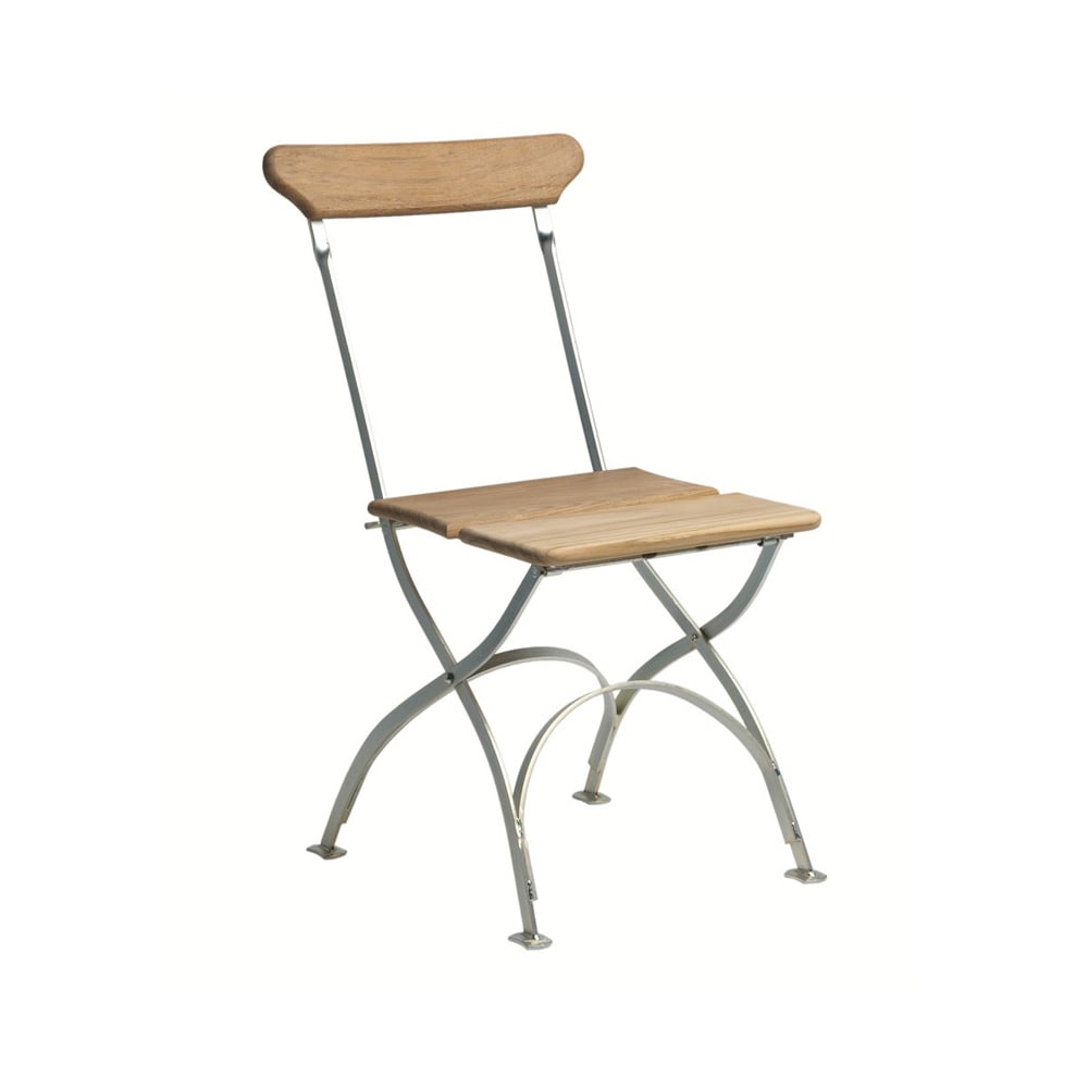 Grythyttan Stålmöbler Bryggeri chair Teak-hot-dip galvanized stand