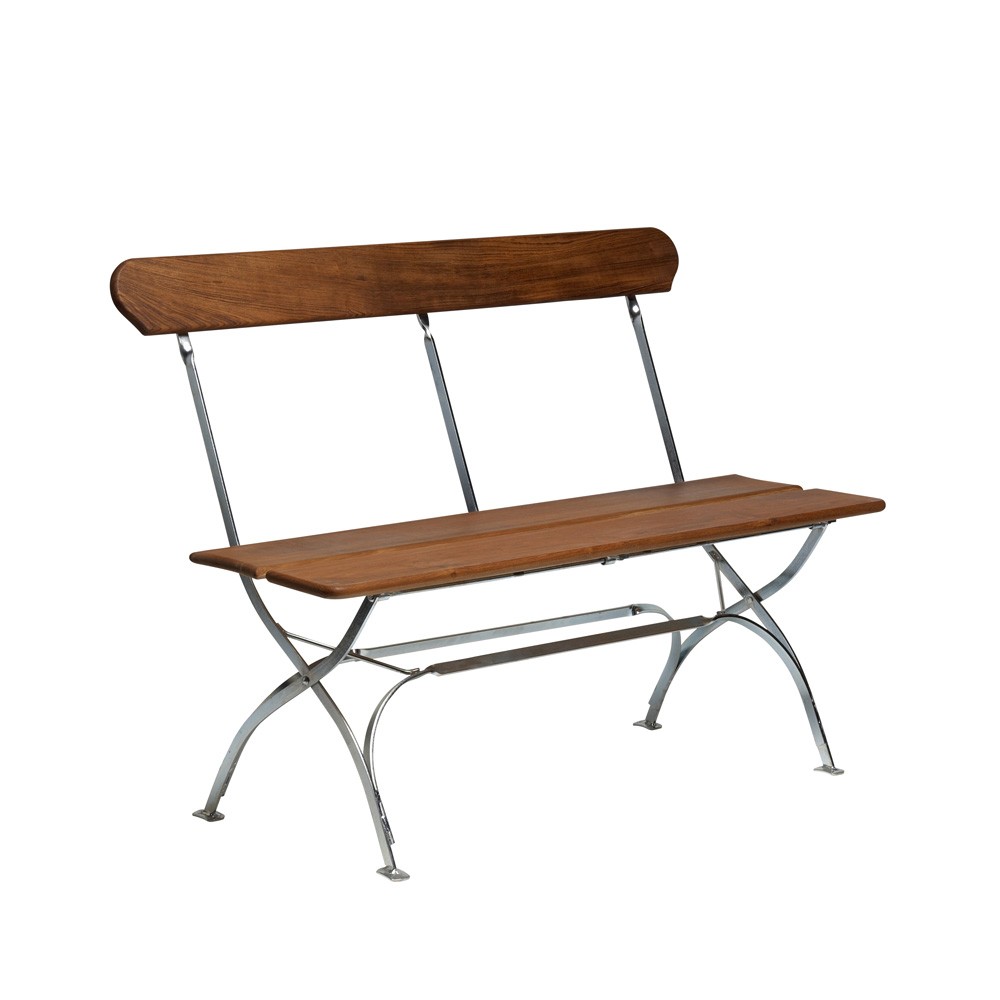 Grythyttan Stålmöbler Bryggeri sofa Teak-hot-dip galvanized stand