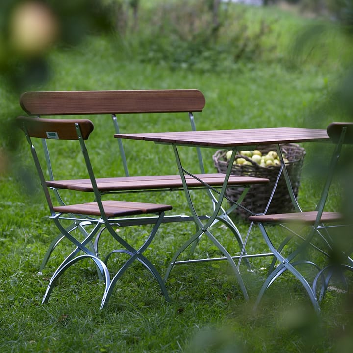 Bryggeri table, Oak oil-hot-dip galvanized stand Grythyttan Stålmöbler