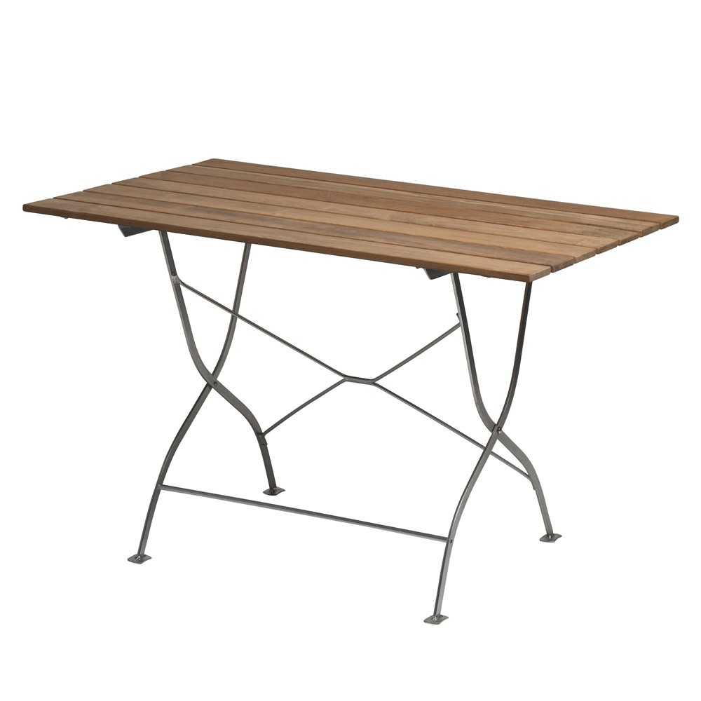 Grythyttan Stålmöbler Bryggeri table Teak-hot-dip galvanized stand