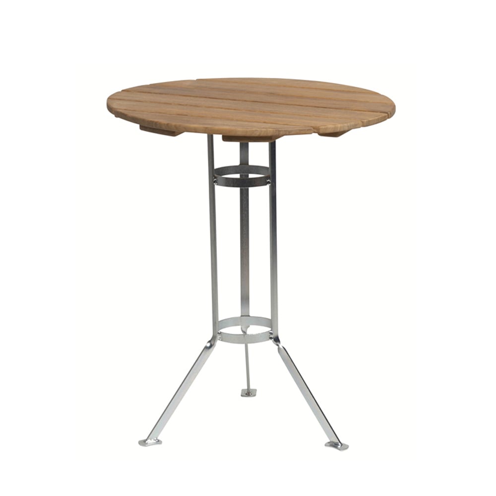 Grythyttan Stålmöbler Bryggeri tripod table Teak-hot-dip galvanized stand