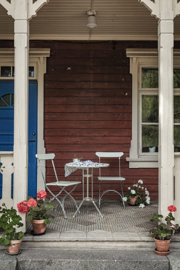 Bryggeri tripod table - White lacquer oak-hot-dip galvanized - Grythyttan Stålmöbler