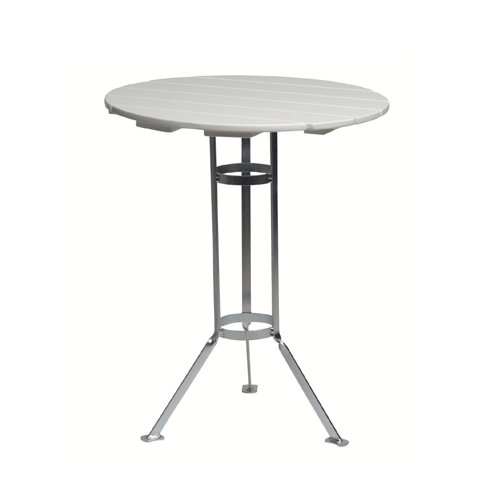 Grythyttan Stålmöbler Bryggeri tripod table White lacquer oak-hot-dip galvanized