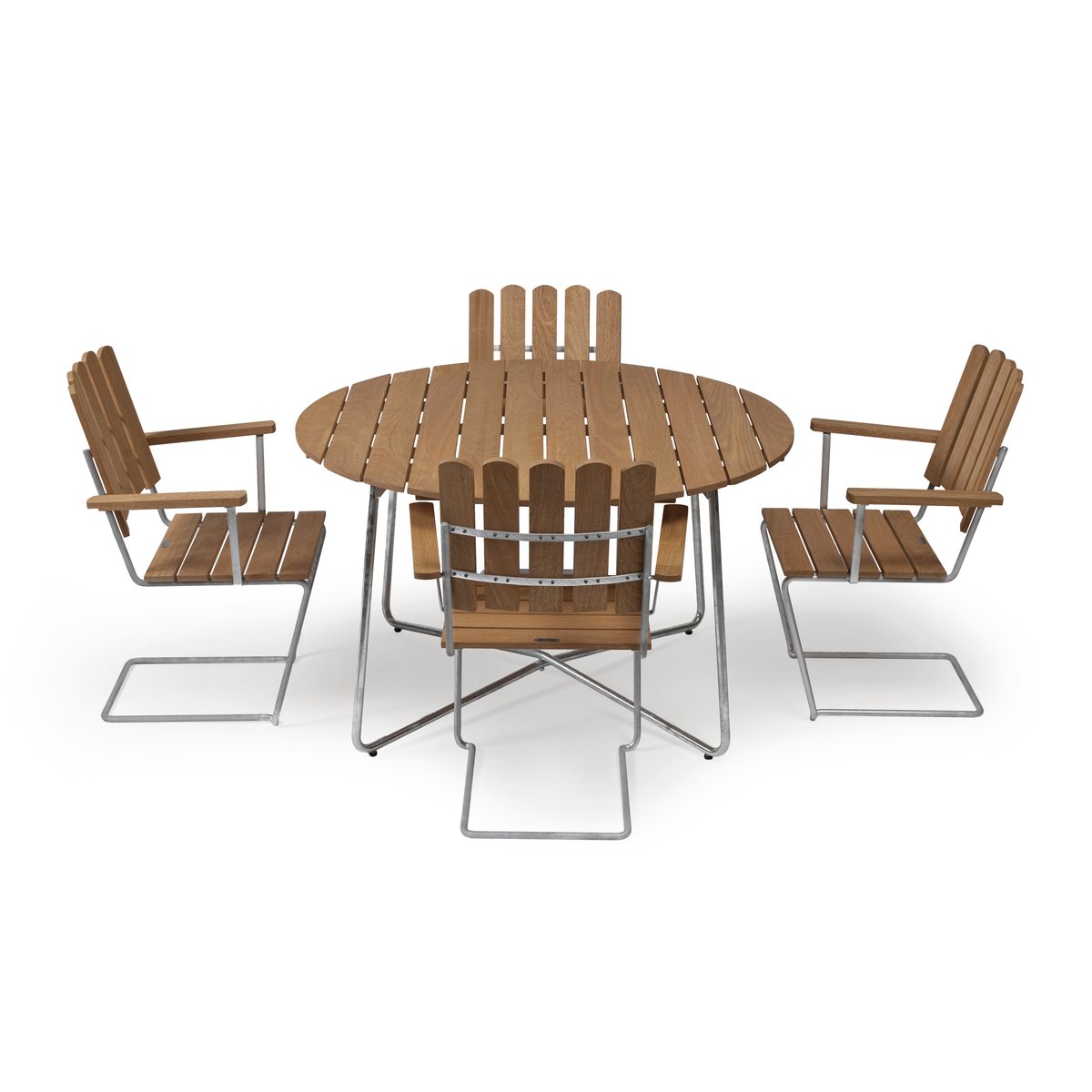 Grythyttan Stålmöbler Grythyttan dining set ø120 cm - teak