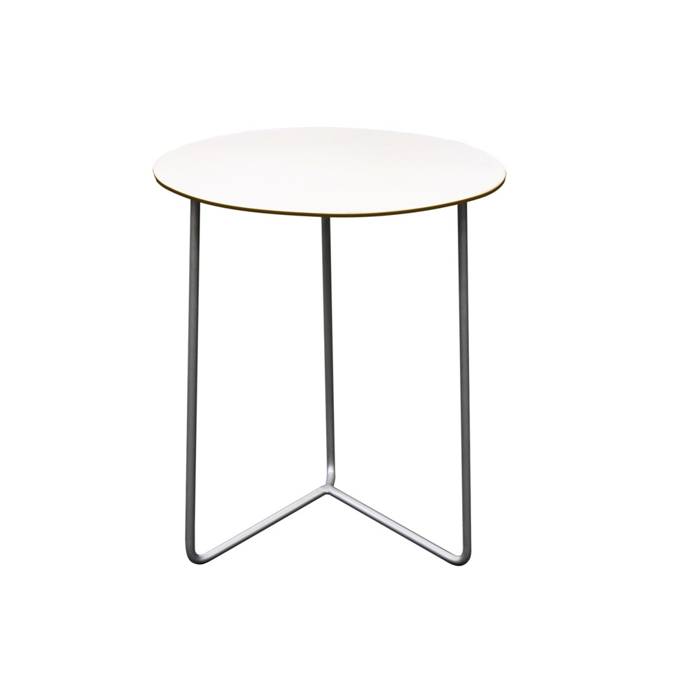 Grythyttan Stålmöbler High Tech table ø60 cm White-hot-dip galvanized stand