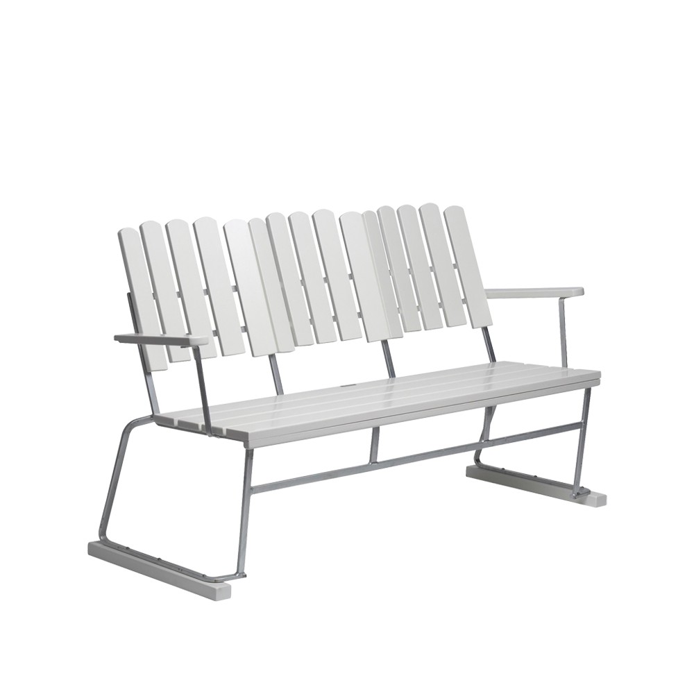 Grythyttan Stålmöbler Soffa 6 sofa White lacquer oak-hot-dip galvanized