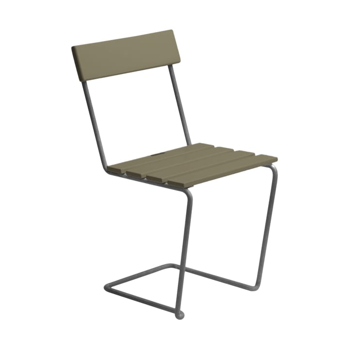 Stol 1 chair - Light green oak-hot galvanized base - Grythyttan Stålmöbler