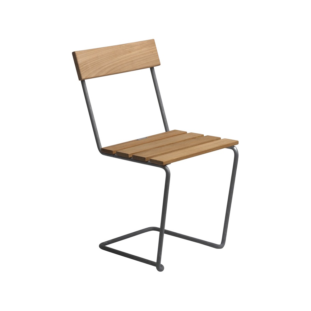 Grythyttan Stålmöbler Stol 1 chair Teak-hot-dip galvanized stand