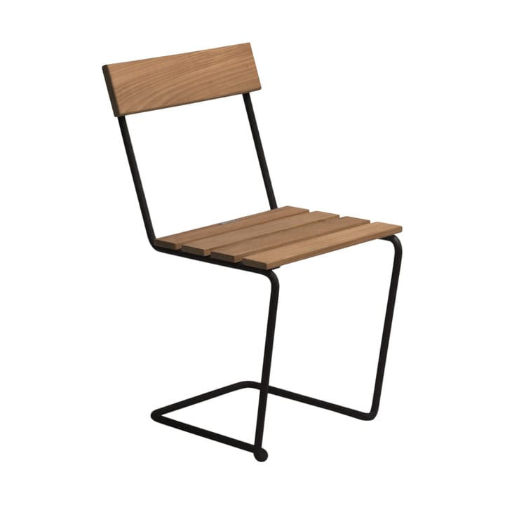 Stol 1 chair - Untreated teak-black base - Grythyttan Stålmöbler