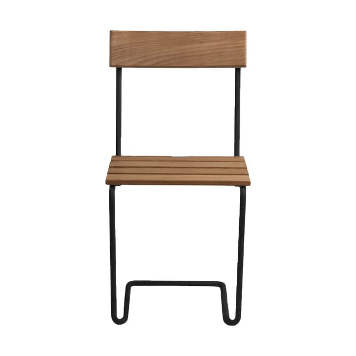 Stol 1 chair, Untreated teak-black base Grythyttan Stålmöbler