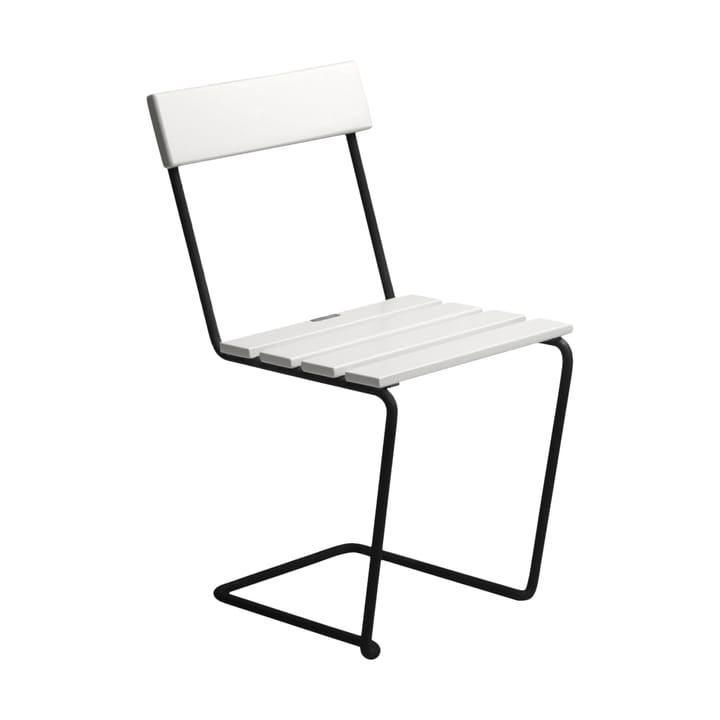 Stol 1 chair - White lacquered oak-black base - Grythyttan Stålmöbler