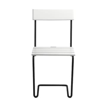 Stol 1 chair - White lacquered oak-black base - Grythyttan Stålmöbler