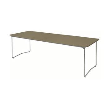 Table B31 dining table 230 cm - Light green oak-hot galvanized base - Grythyttan Stålmöbler