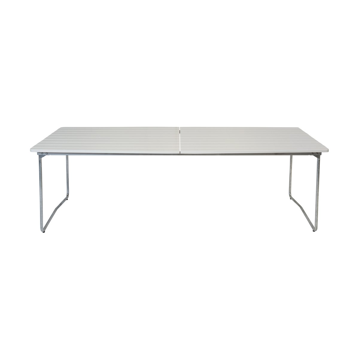 Grythyttan Stålmöbler Table B31 dining table 230 cm White lacquered oak-galvanized legs