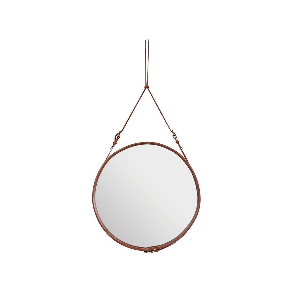 GUBI Adnet Round Mirror Brown, large