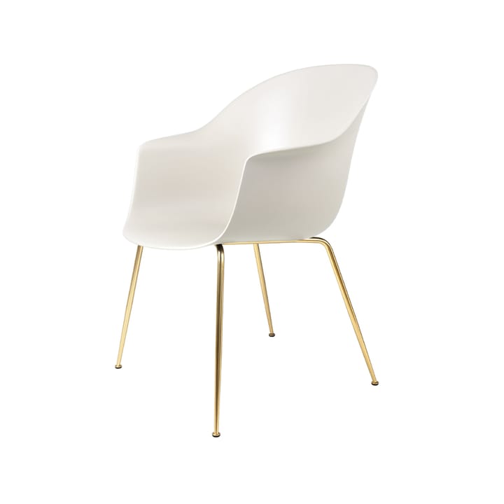 Bat Chair, Alabaster white, brass legs GUBI