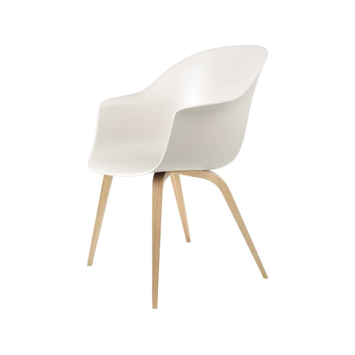 Bat Chair, Alabaster white, matte lacquered oak legs GUBI