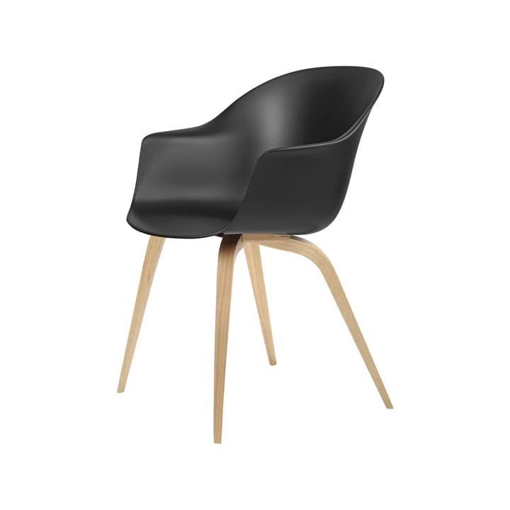 Bat Chair, Black, matte lacquered oak legs GUBI