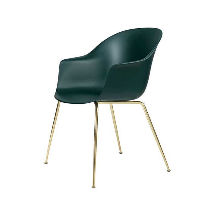 Bat Chair - Dark green, brass legs - GUBI