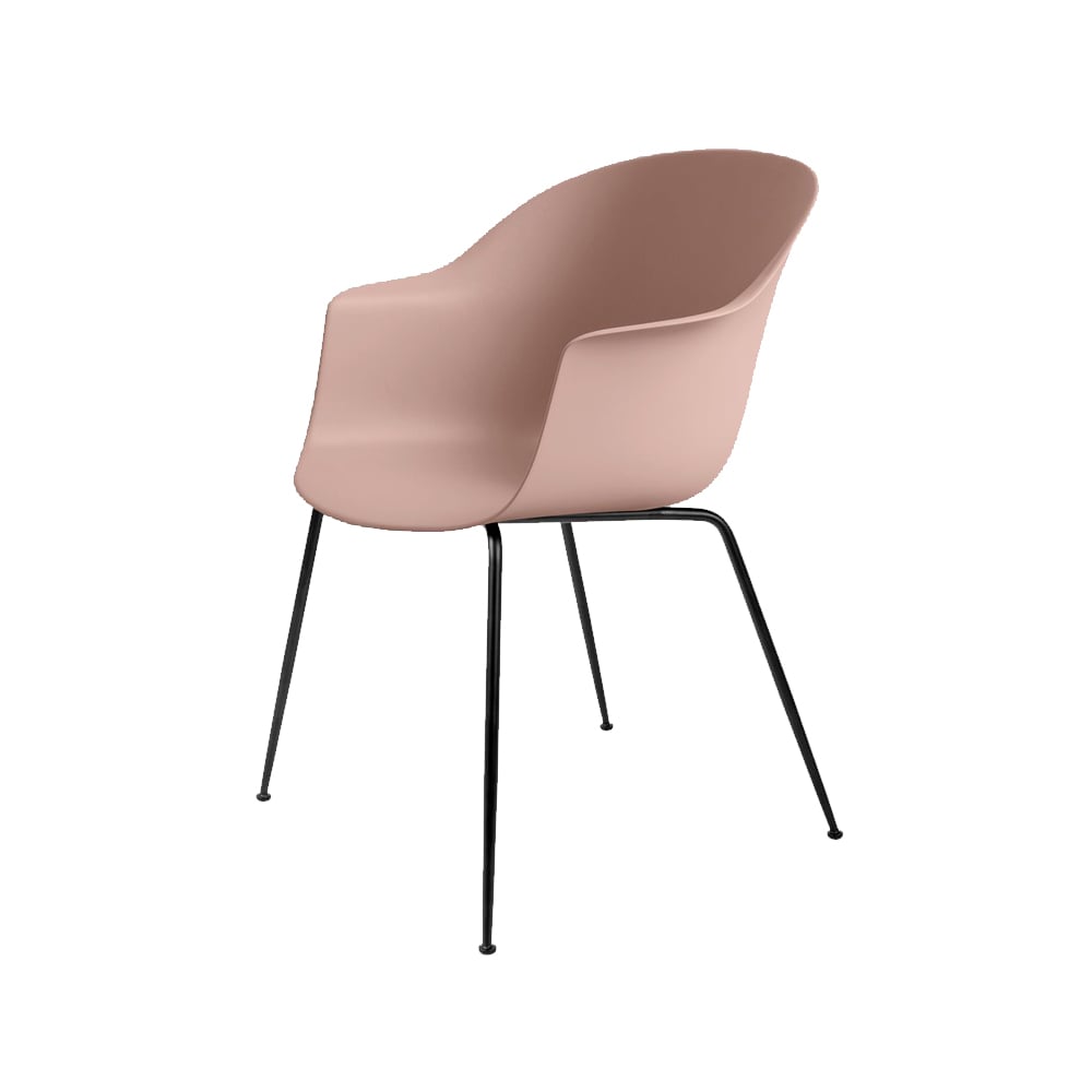 GUBI Bat Chair Sweet pink, black steel legs