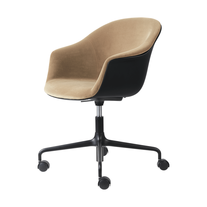 Bat Meeting Chair office chair front upholstered - Dandy gubi 905 dune-black-black - GUBI