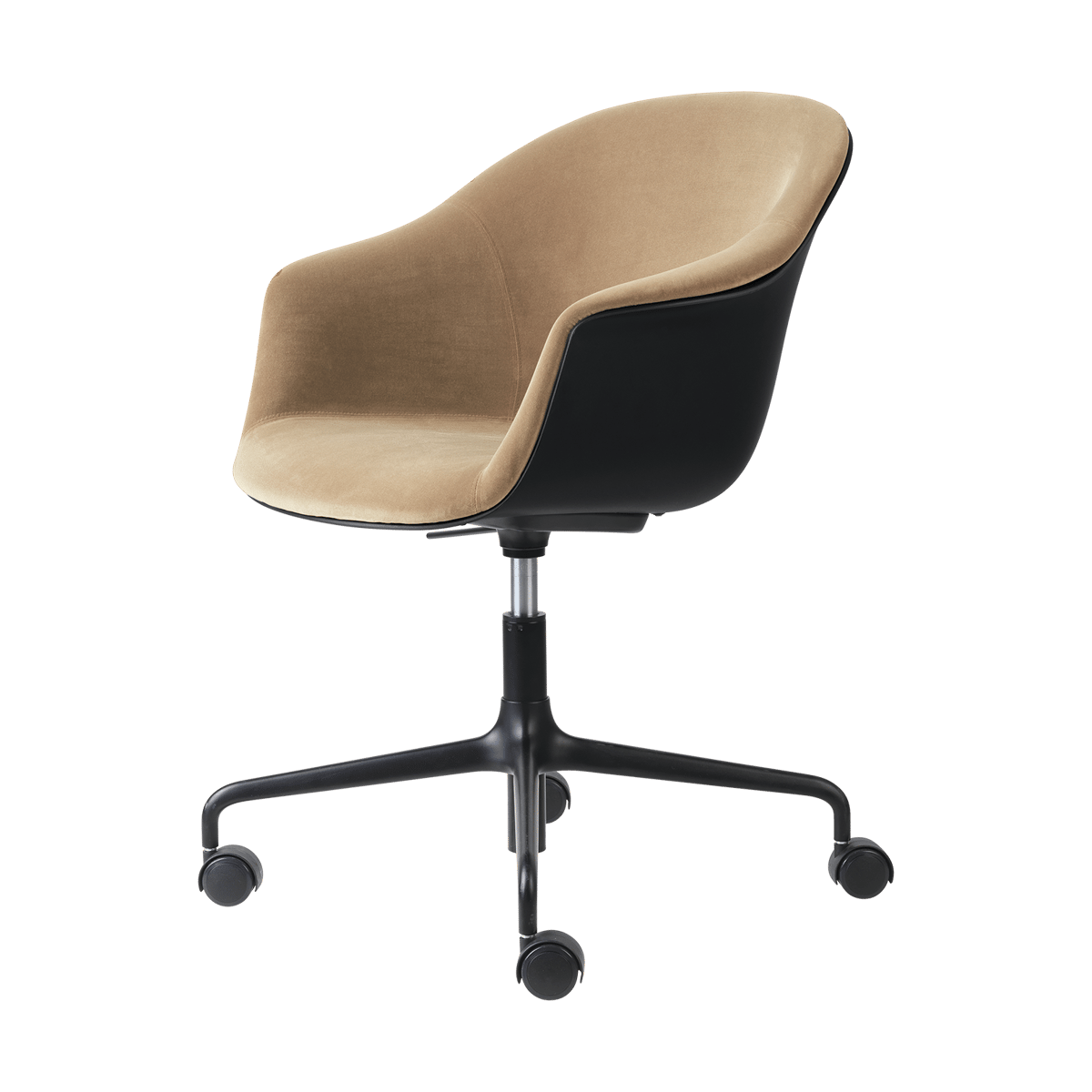 GUBI Bat Meeting Chair office chair front upholstered Dandy gubi 905 dune-black-black