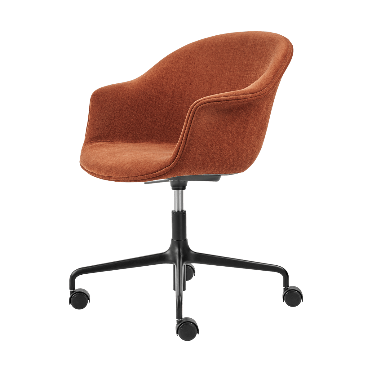 GUBI Bat Meeting Chair office chair fully upholstered Belsuede special FR dedar 133-black legs